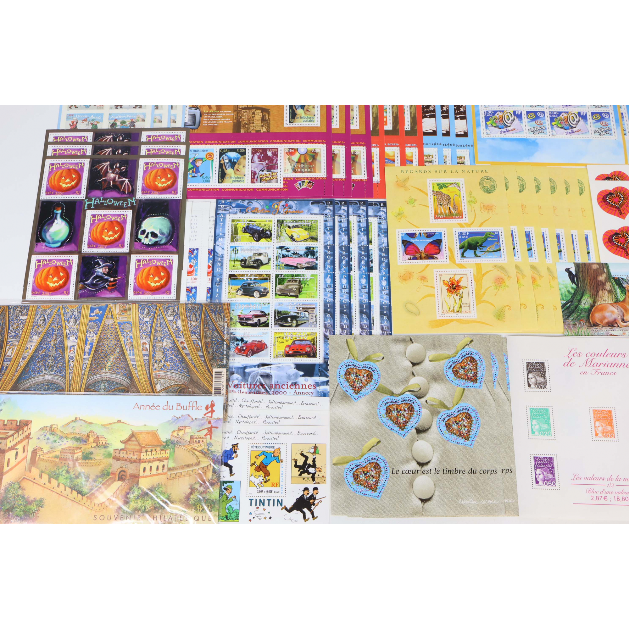 FRANCE LOT ANNÉES 2000/2001 TIMBRES/BLOCS-FEUILLETS/CARNETS DE FRANCE FAC 441€