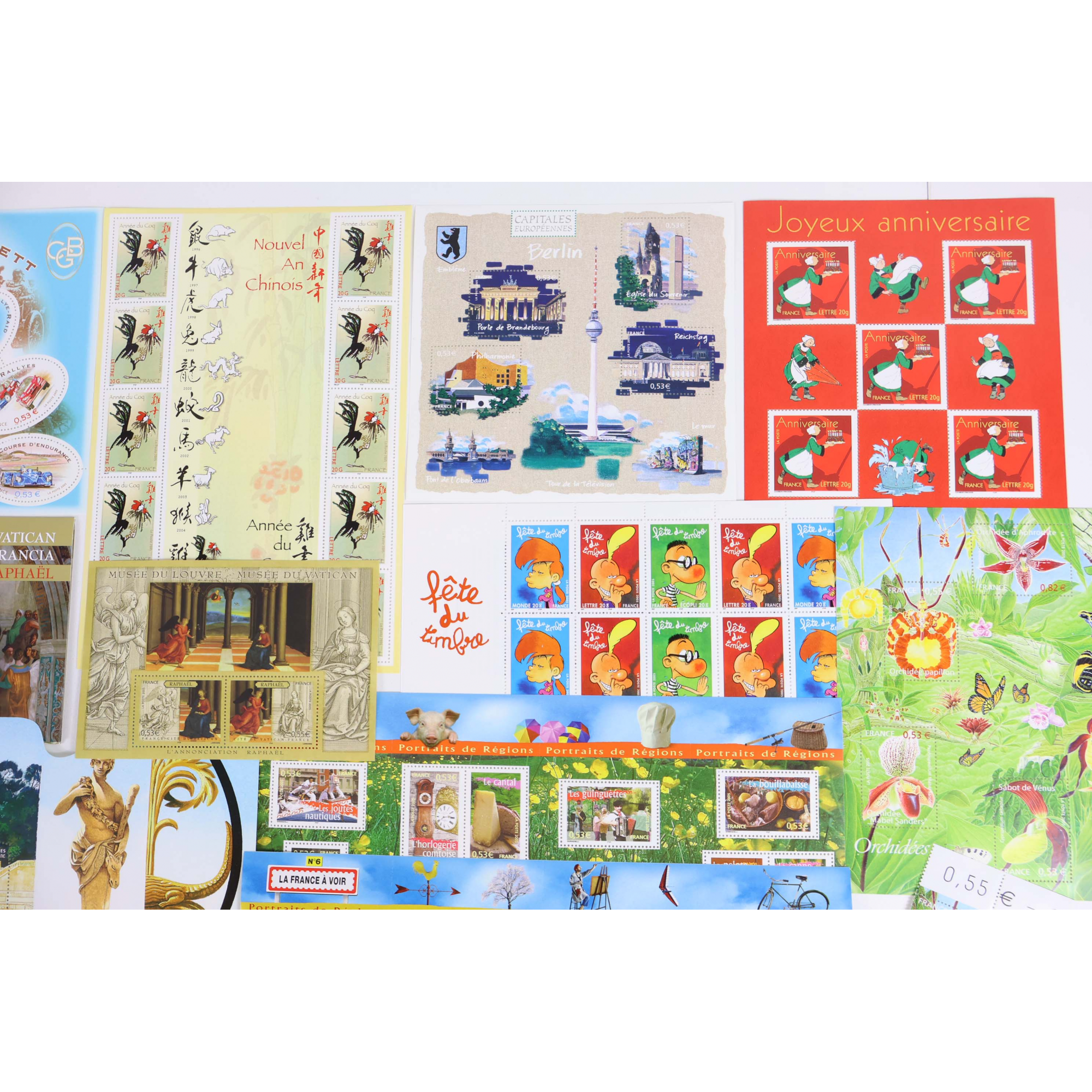 FRANCE LOT ANNÉE 2005 TIMBRES/BLOCS-FEUILLETS/CARNETS DE FRANCE FACIALE 125€
