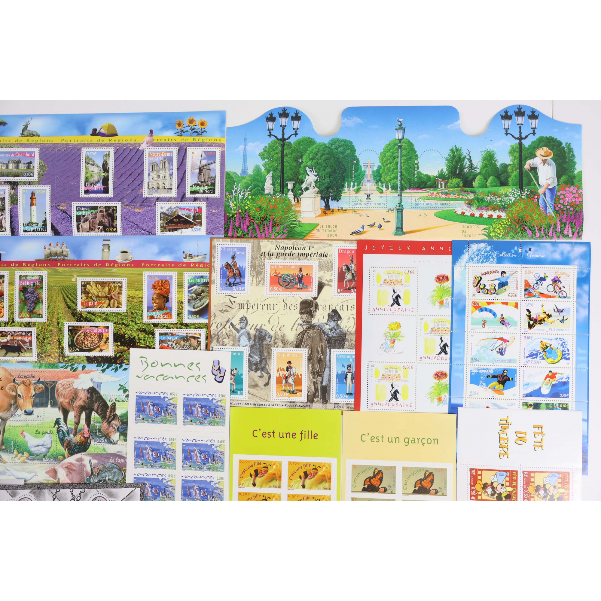 FRANCE LOT ANNÉE 2004 TIMBRES/BLOCS-FEUILLETS/CARNETS DE FRANCE FACIALE 110€