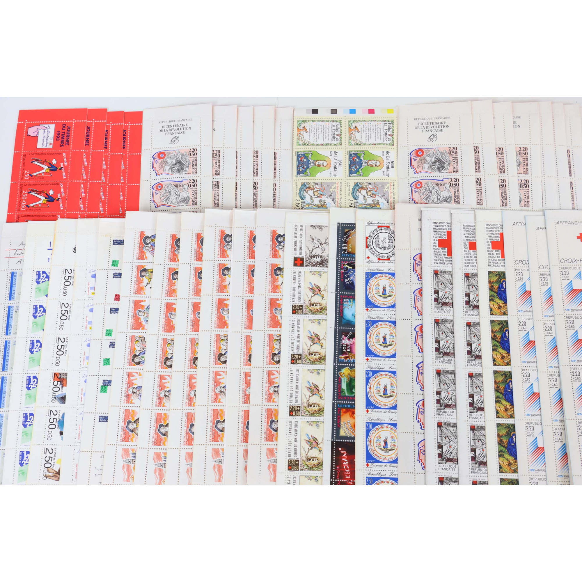 FRANCE LOT IMPORTANT DE CARNETS EN FRANCS POUR AFFRANCHISSEMENT FACIALE 2000FFr