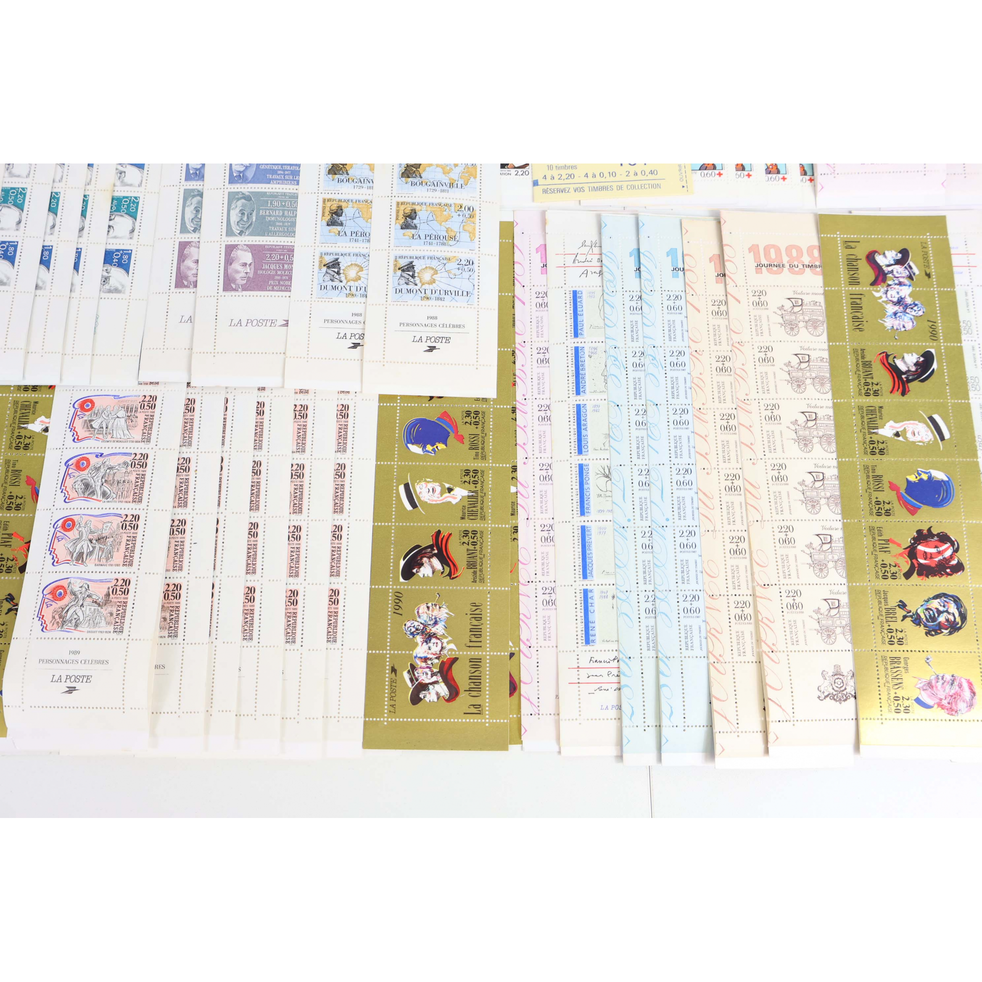 FRANCE LOT IMPORTANT DE CARNETS EN FRANCS POUR AFFRANCHISSEMENT FACIALE 2000FFr