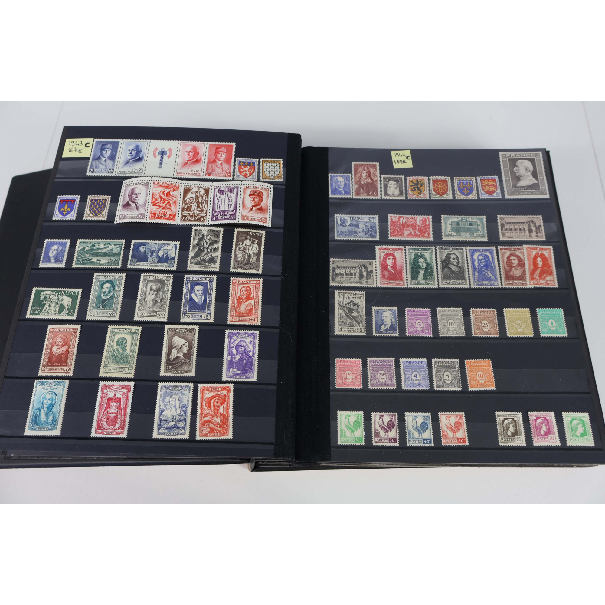 FRANCE COLLECTION COMPLETE ET CLASSEE DE 1941 A 1975 TIMBRES NEUFS COTE ELEVEE