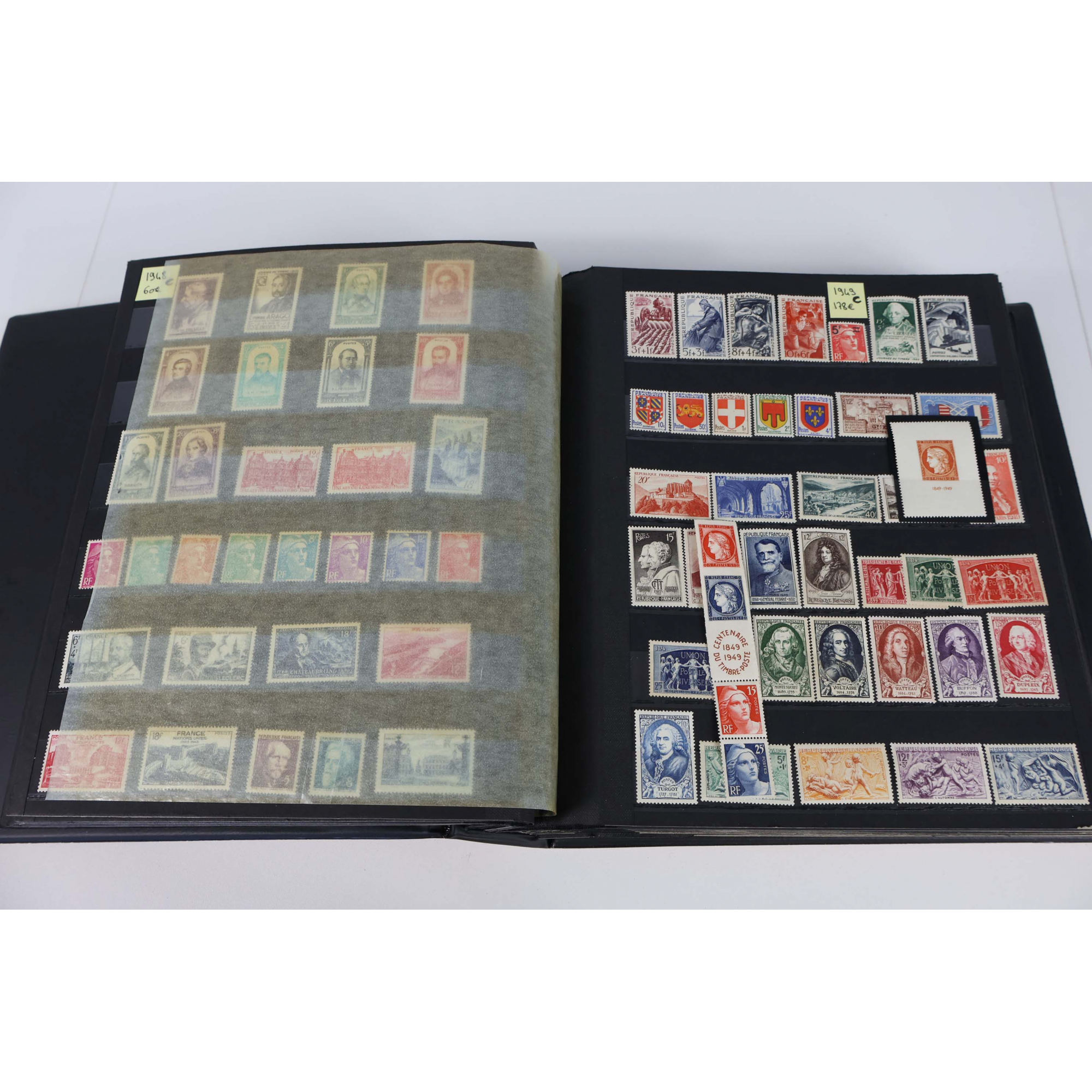 FRANCE COLLECTION COMPLETE ET CLASSEE DE 1941 A 1975 TIMBRES NEUFS COTE ELEVEE