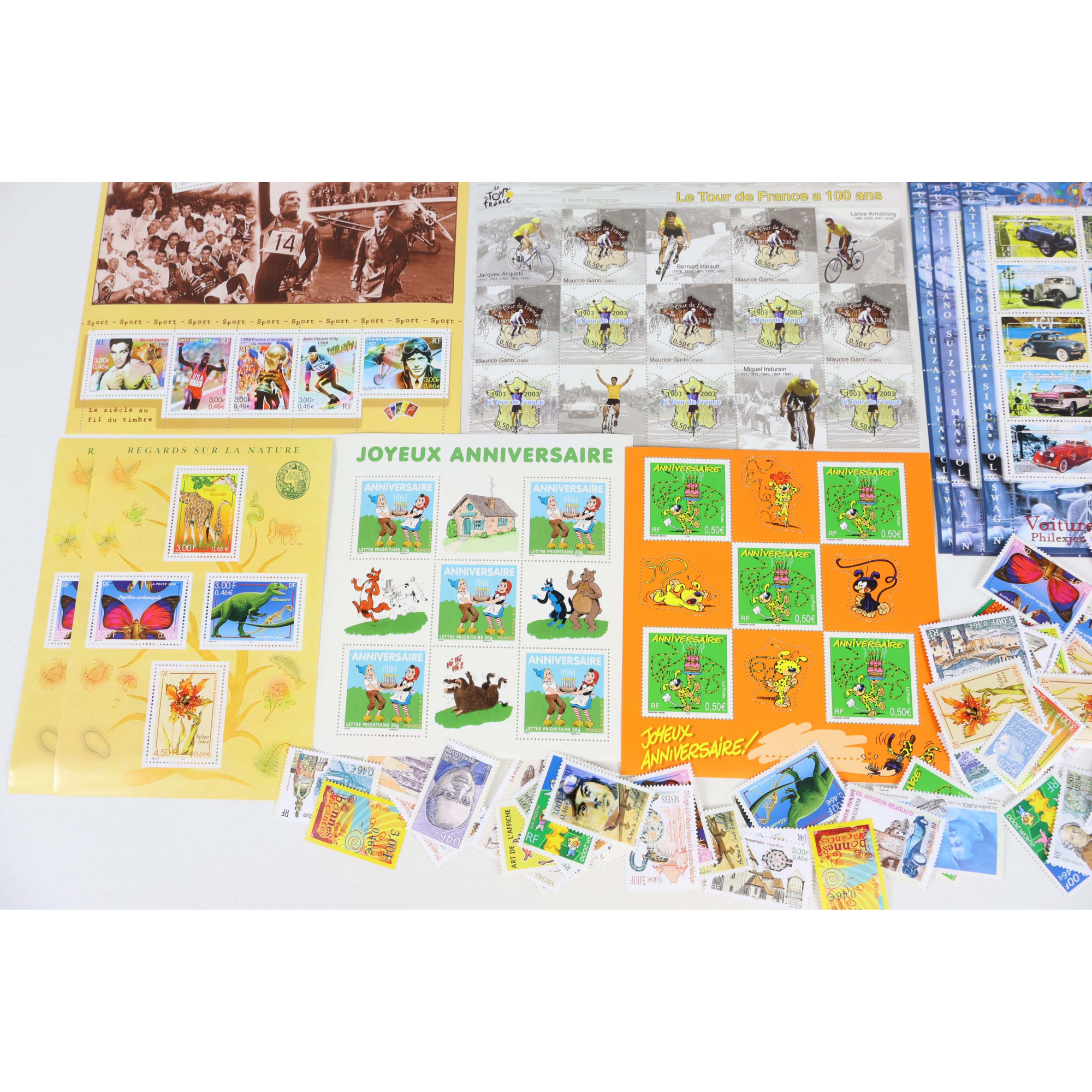 FRANCE LOT EN EUROS TIMBRES/BLOCS-FEUILLETS/CARNETS TIMBRES NEUFS** FACIALE 72€