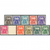 ANDORRE FRANÇAIS TAXE N°32 À 41 TIMBRES NEUFS** COTE 201€ ANNÉES 1946-50
