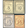 MADAGASCAR N°8 À 11 TIMBRES DES COLONIES FRANÇAISES OBLITÉRÉS ANNÉE 1891