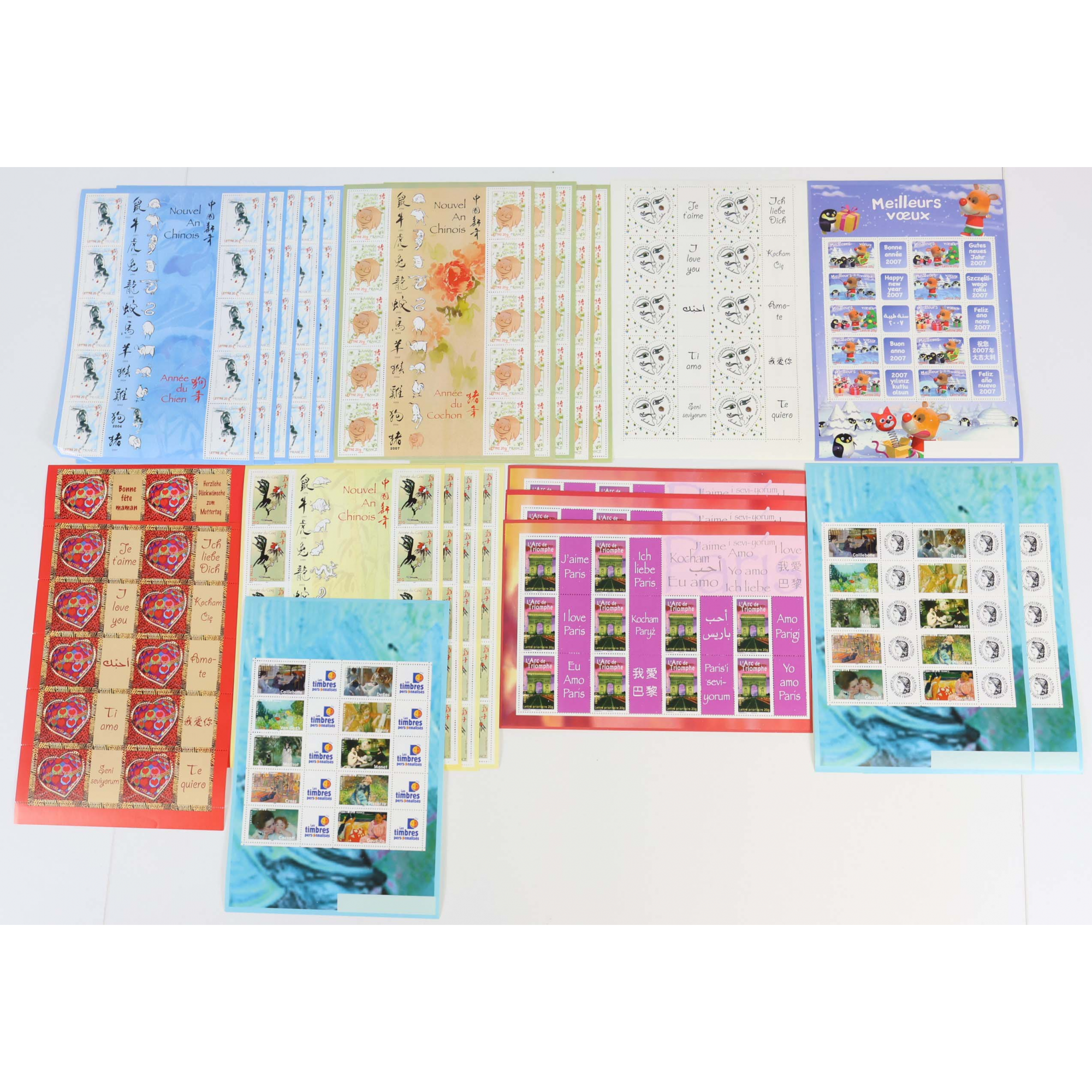 FRANCE LOT DE BLOCS-FEUILLETS À VALIDITÉ PERMANENTE 20G, TIMBRES NEUFS**, 240 VP