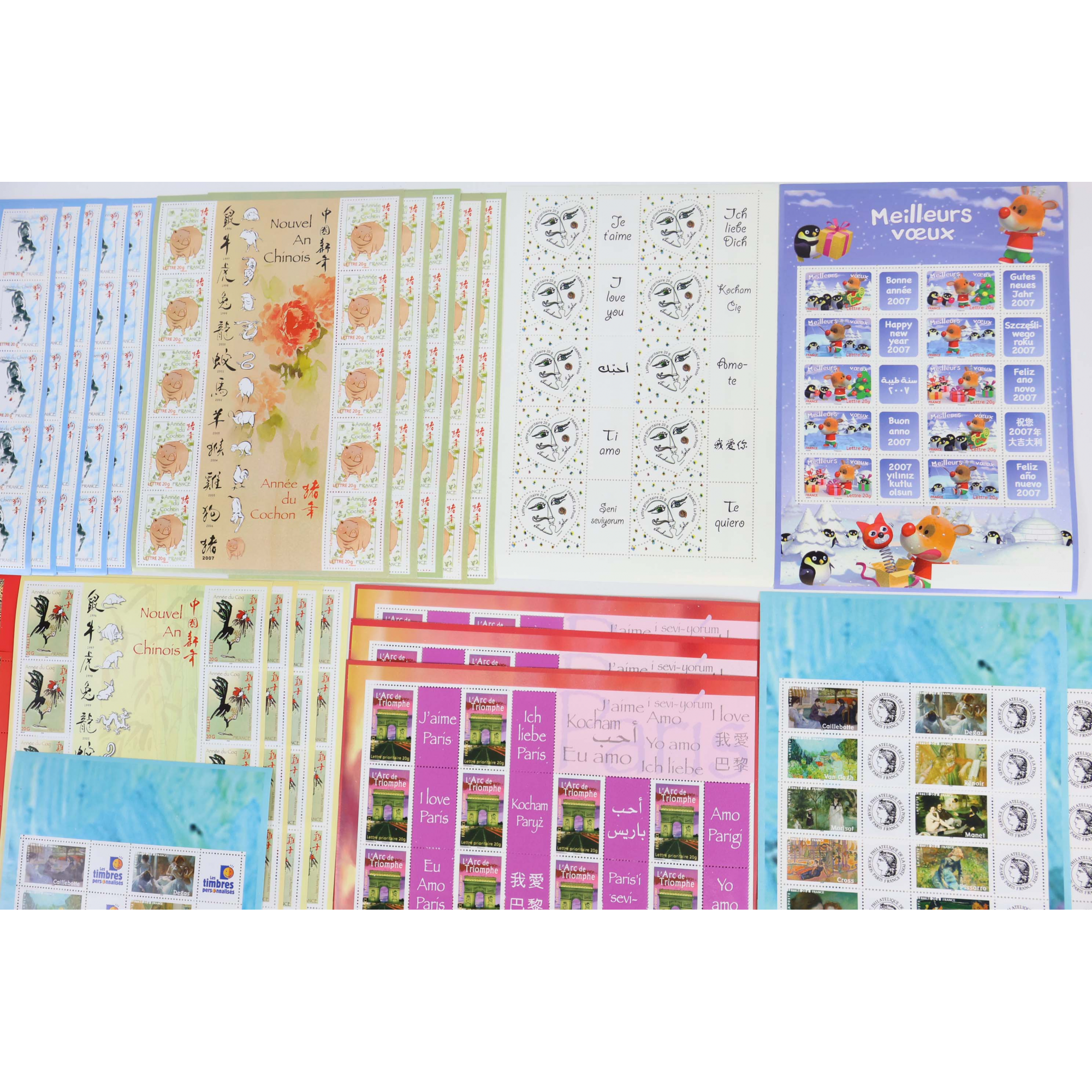 FRANCE LOT DE BLOCS-FEUILLETS À VALIDITÉ PERMANENTE 20G, TIMBRES NEUFS**, 240 VP