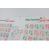 FRANCE LOT DE 4 FEUILLES N°4774A ET 4774B TIMBRES NEUFS, FEUILLES AVEC DÉFAUTS