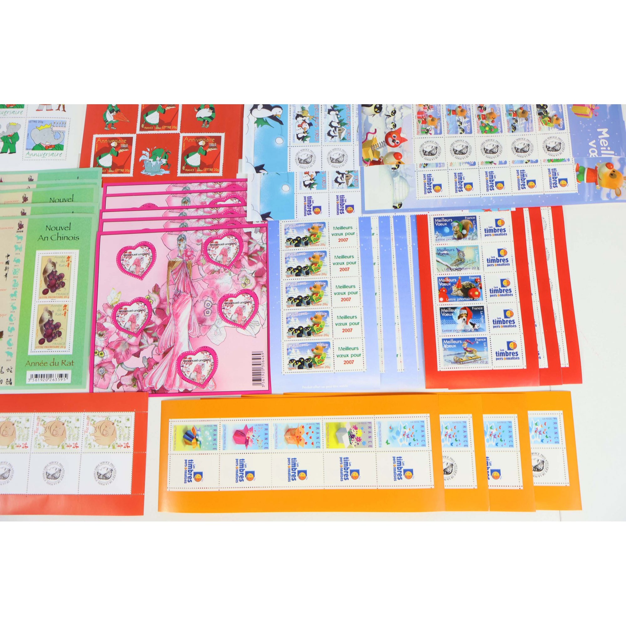 FRANCE LOT DE 380 VP BLOCS-FEUILLETS À VALIDITÉ PERMANENTE 20G, TIMBRES NEUFS**
