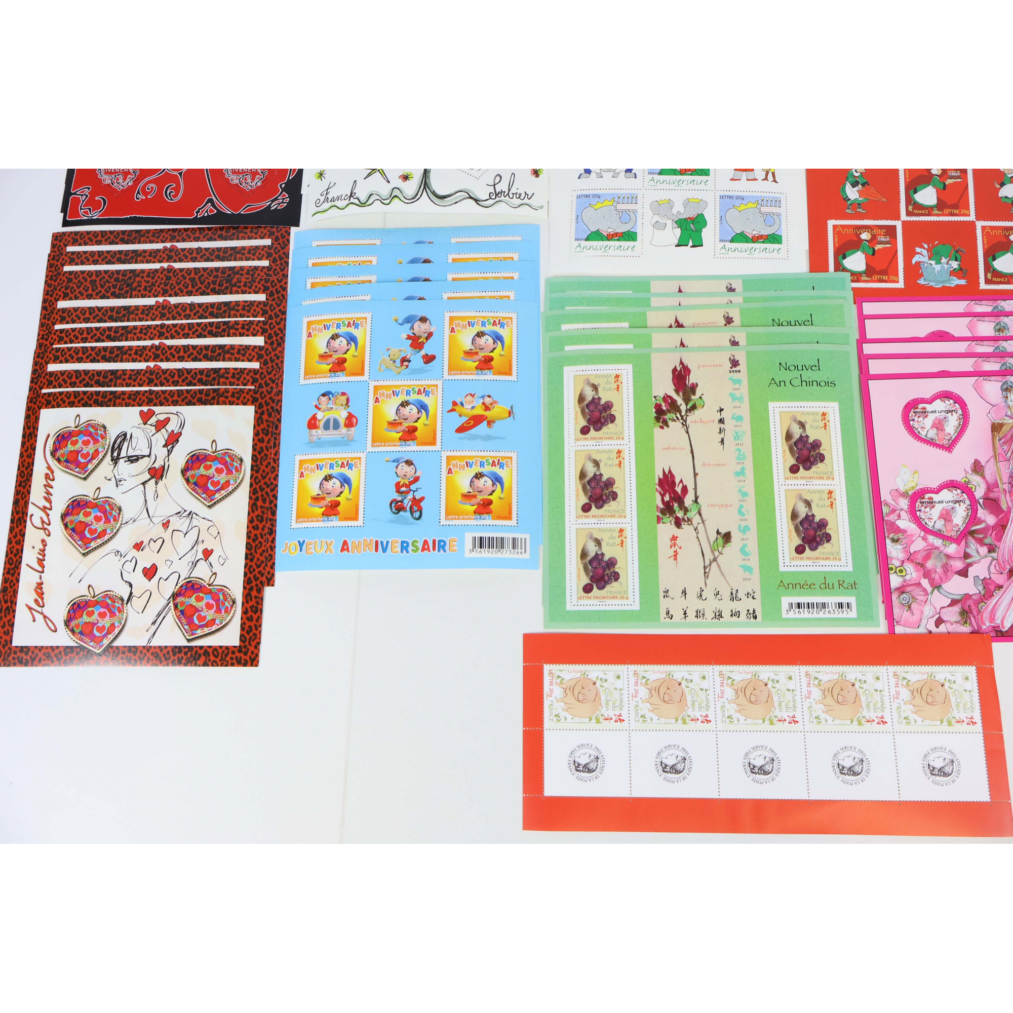 FRANCE LOT DE 380 VP BLOCS-FEUILLETS À VALIDITÉ PERMANENTE 20G, TIMBRES NEUFS**