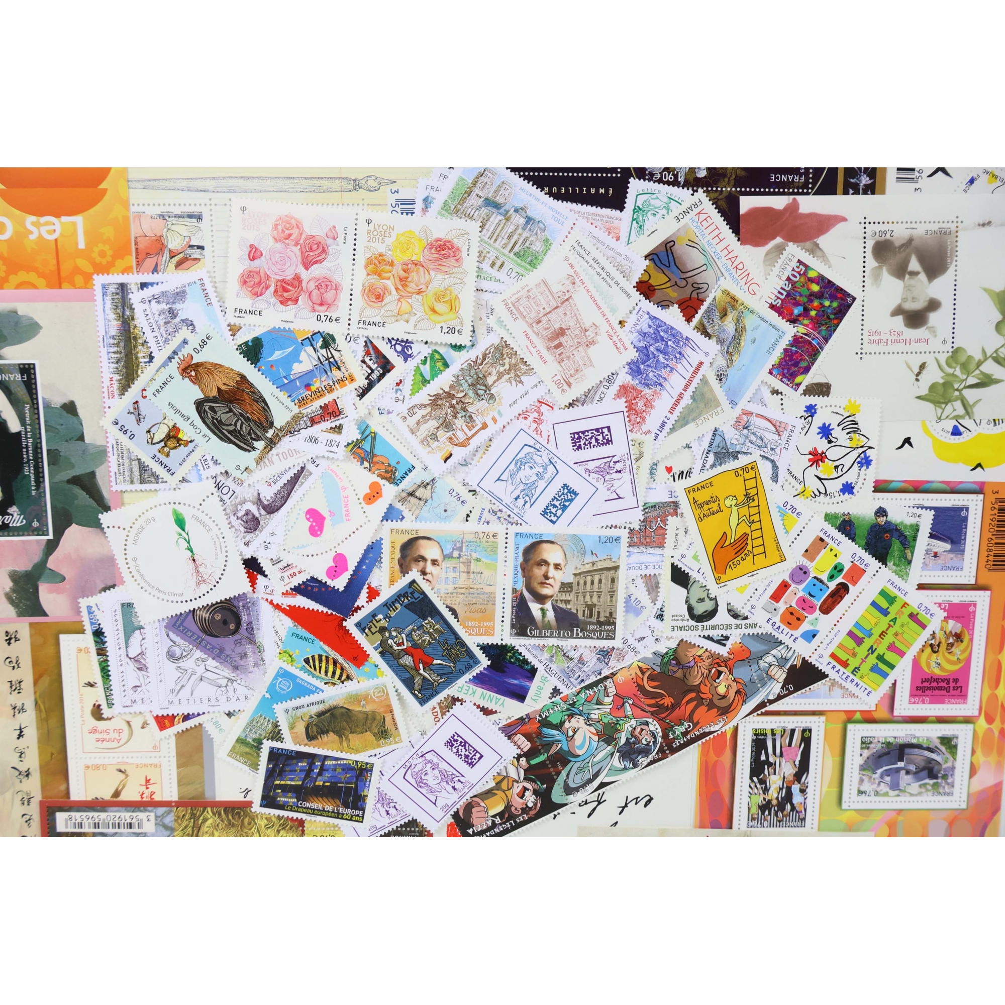 FRANCE LOT DE TIMBRES-POSTE ET DE BLOCS-FEUILLET DE 2014 À 2016 NEUFS** FAC 236€