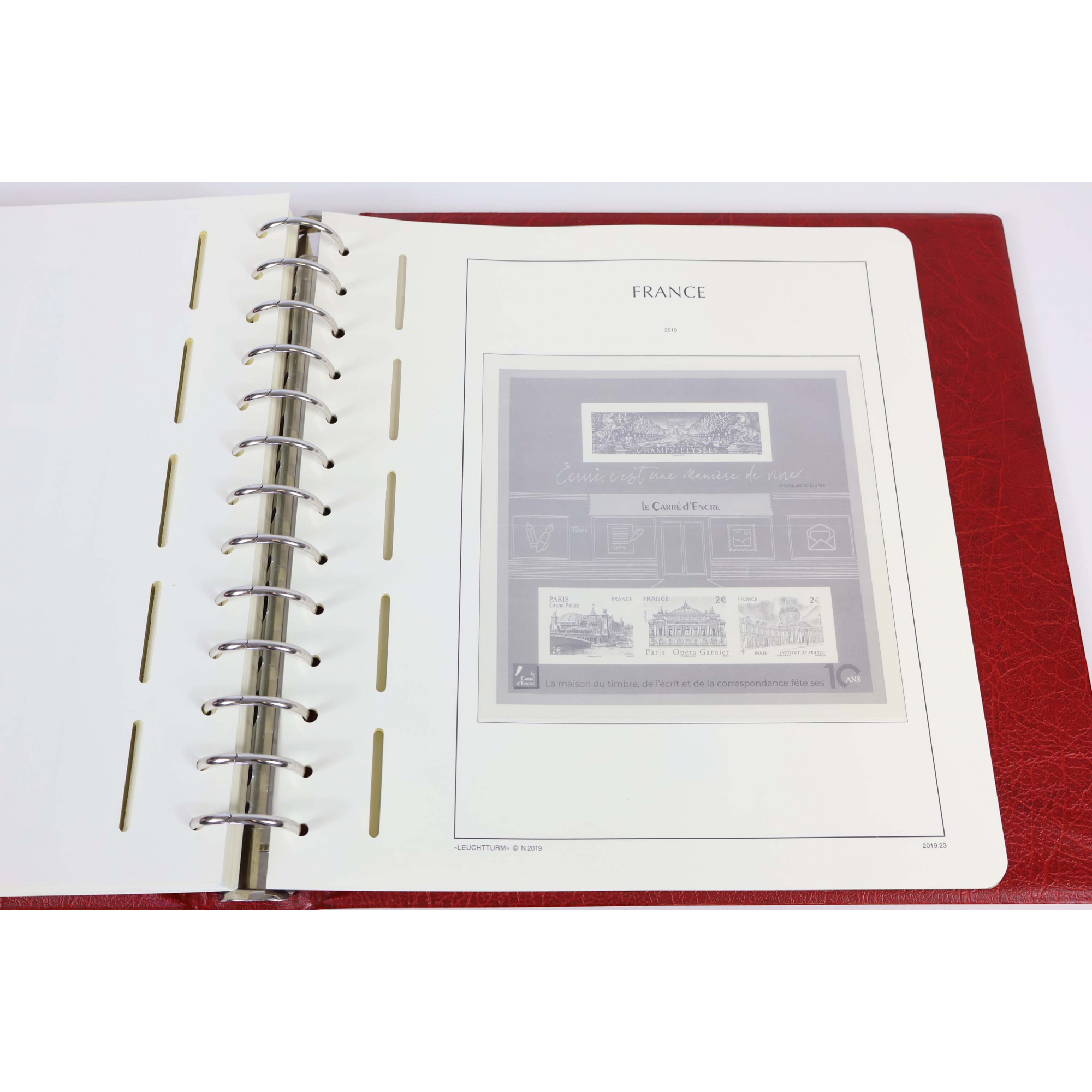 CLASSEUR HAUT DE GAMME LEUCHTTURM POUR COLLECTION DE FRANCE DE 2017 À 2019
