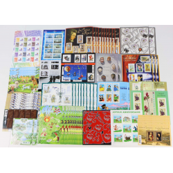 LOT BLOCS FEUILLETS TIMBRES EN EUROS AVEC DÉFAUTS POUR AFFRANCHIR, FACIALE 237€