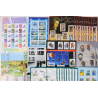 LOT BLOCS FEUILLETS TIMBRES EN EUROS AVEC DÉFAUTS POUR AFFRANCHIR, FACIALE 237€