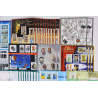 LOT BLOCS FEUILLETS TIMBRES EN EUROS AVEC DÉFAUTS POUR AFFRANCHIR, FACIALE 237€