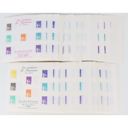 LOT BLOCS FEUILLETS TIMBRES EN EUROS AVEC DÉFAUTS POUR AFFRANCHIR, FACIALE 167€