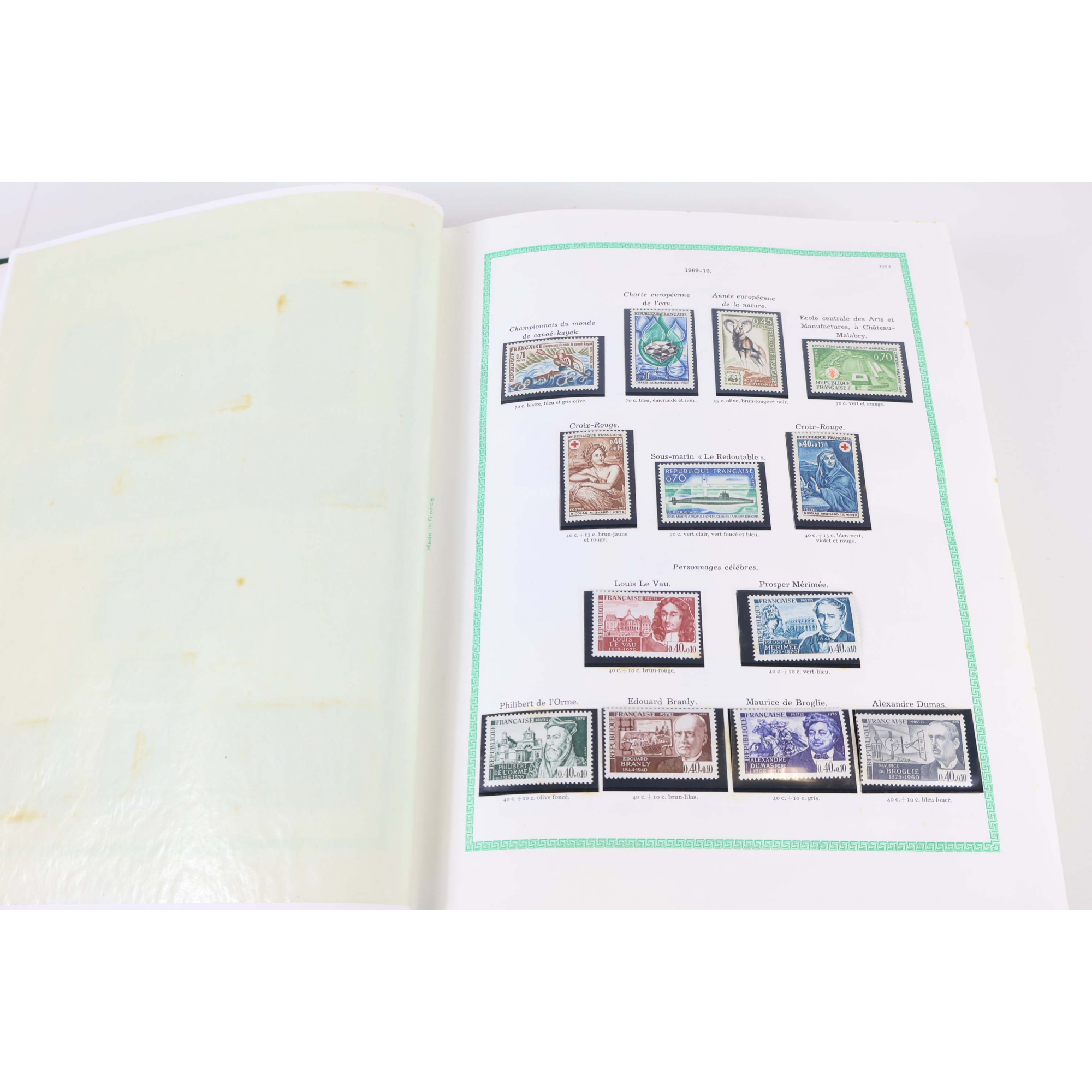 COLLECTION DE FRANCE DE 1969 À 1996 TIMBRES NEUFS CLASSEUR YT GROSSE FACIALE
