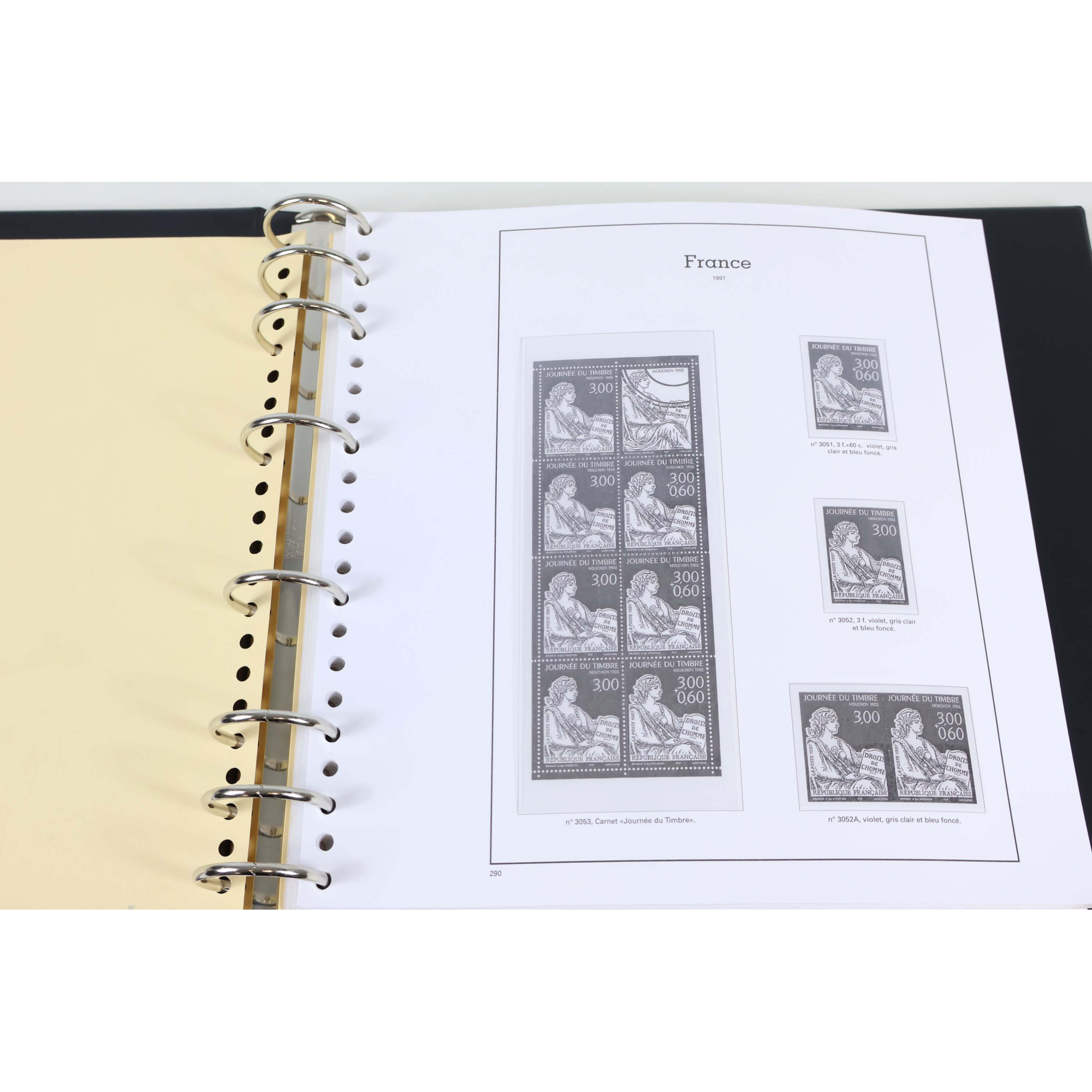 CLASSEUR YVERT ET TELLIER SUPRA POUR LA COLLECTION TIMBRES DE FRANCE 1997-1999
