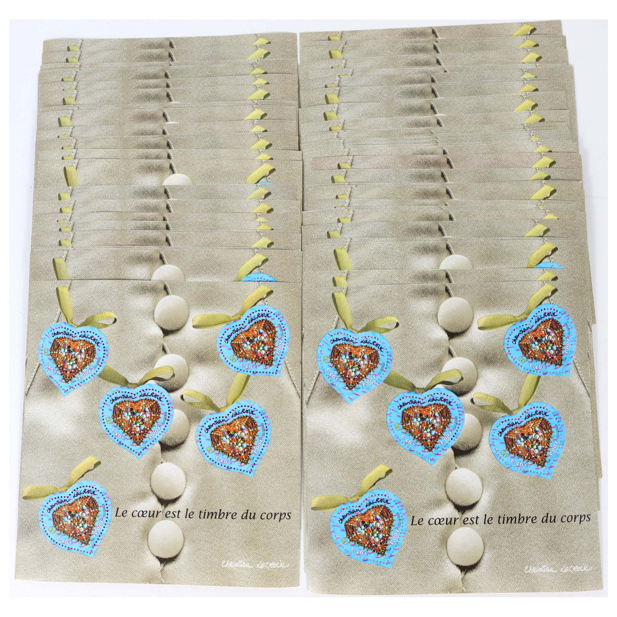 LOT 60 BLOCS N° 33 COEUR TIMBRES DU CORPS, TIMBRES NEUFS** 0.46€ X 5, FACIALE 138€