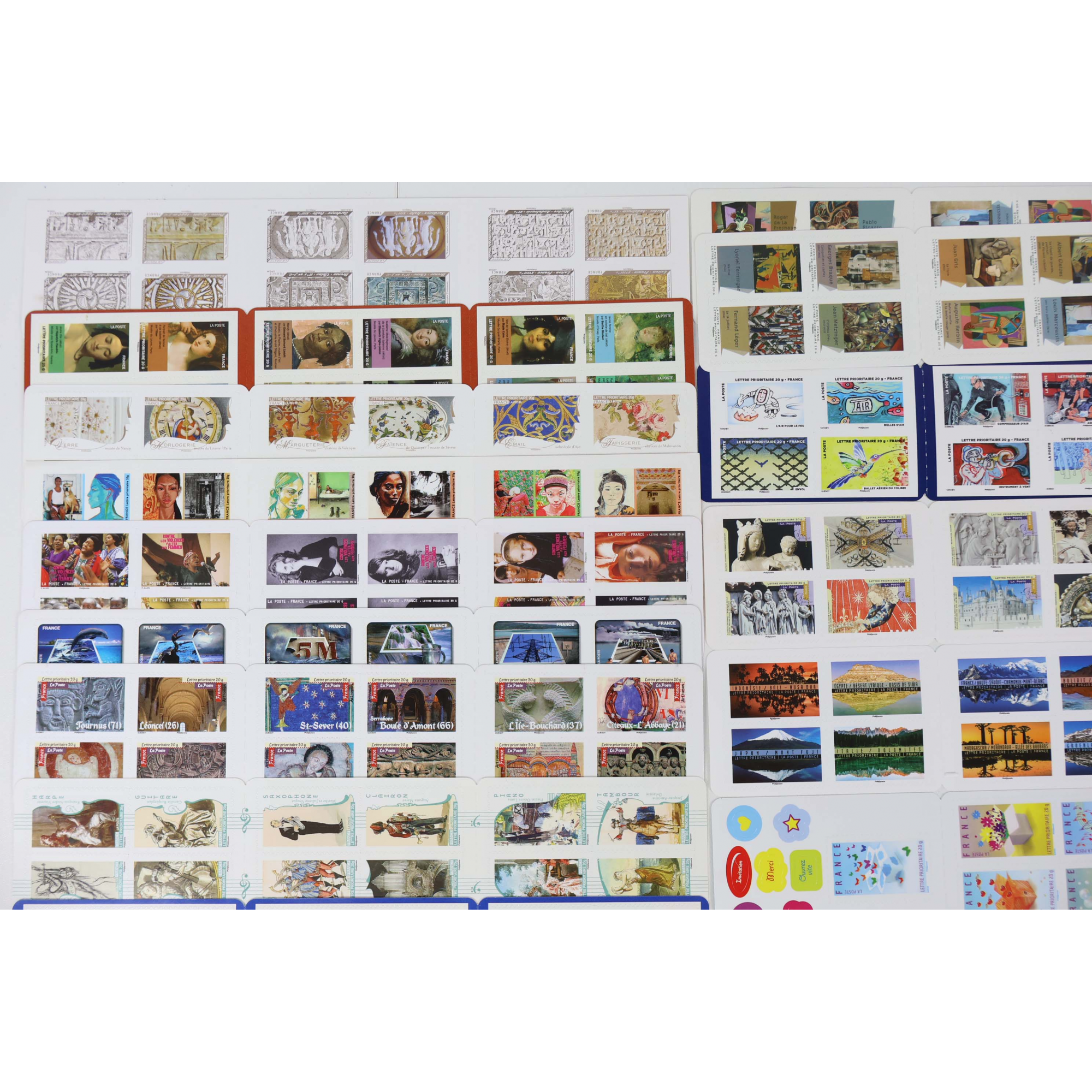 LOT DE 477 TIMBRES AUTOADHÉSIFS LETTRES 20G VP FRANCE , CARNETS POUR AFFRANCHIR