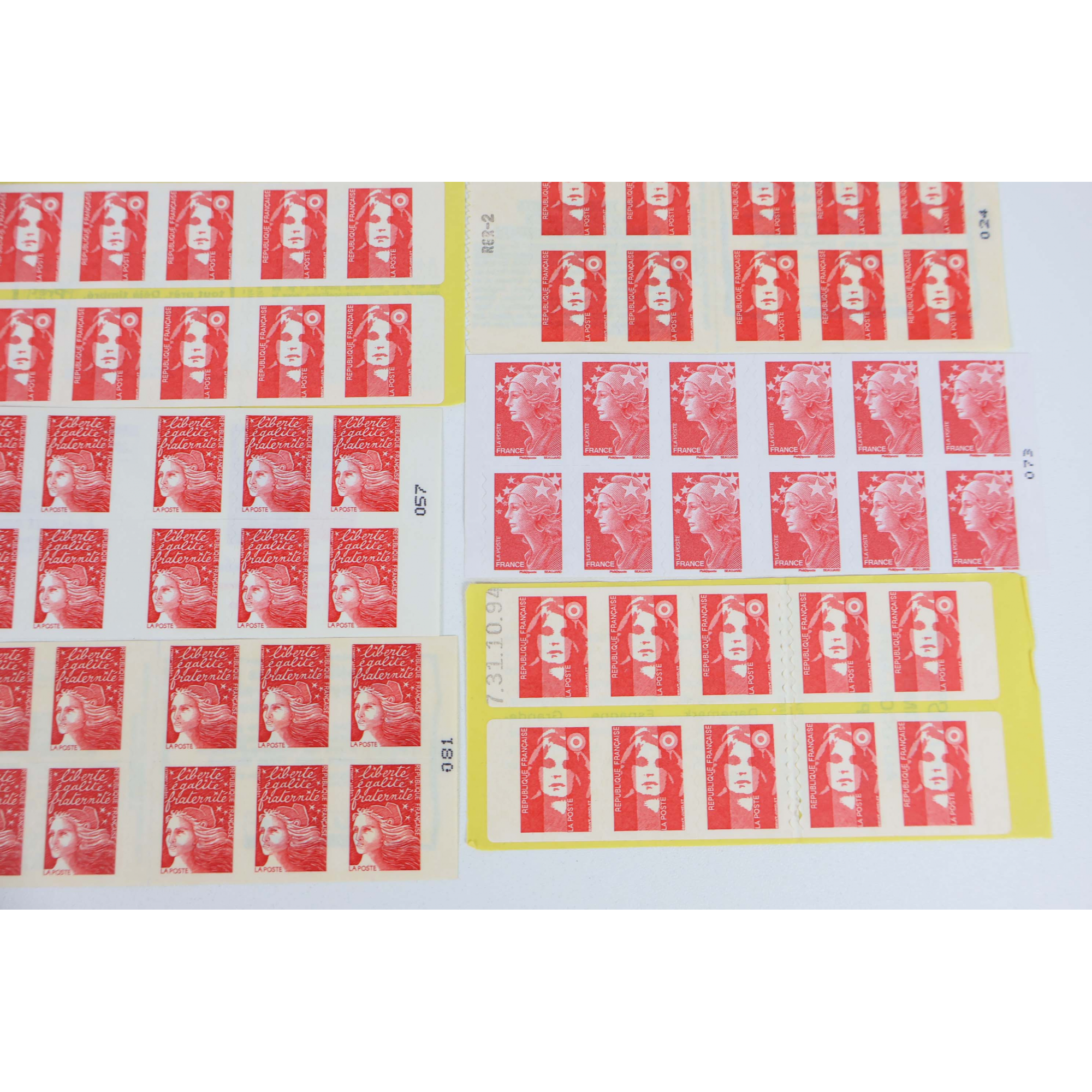 LOT DE 242 TIMBRES AUTOADHÉSIFS LETTRES 20G VP FRANCE , CARNETS POUR AFFRANCHIR