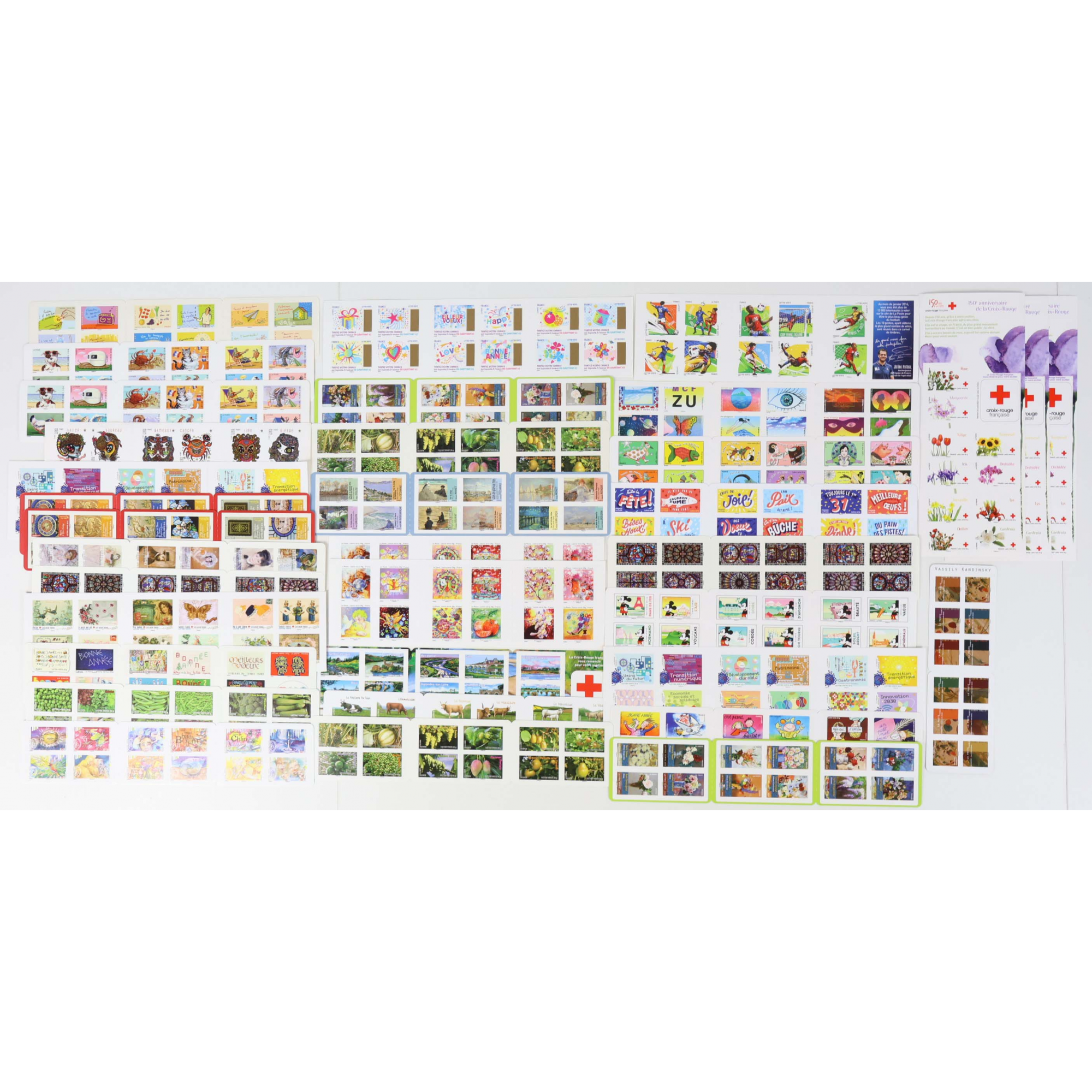 LOT DE 412 TIMBRES AUTOADHÉSIFS LETTRES VERTES 20G VP FRANCE POUR AFFRANCHIR