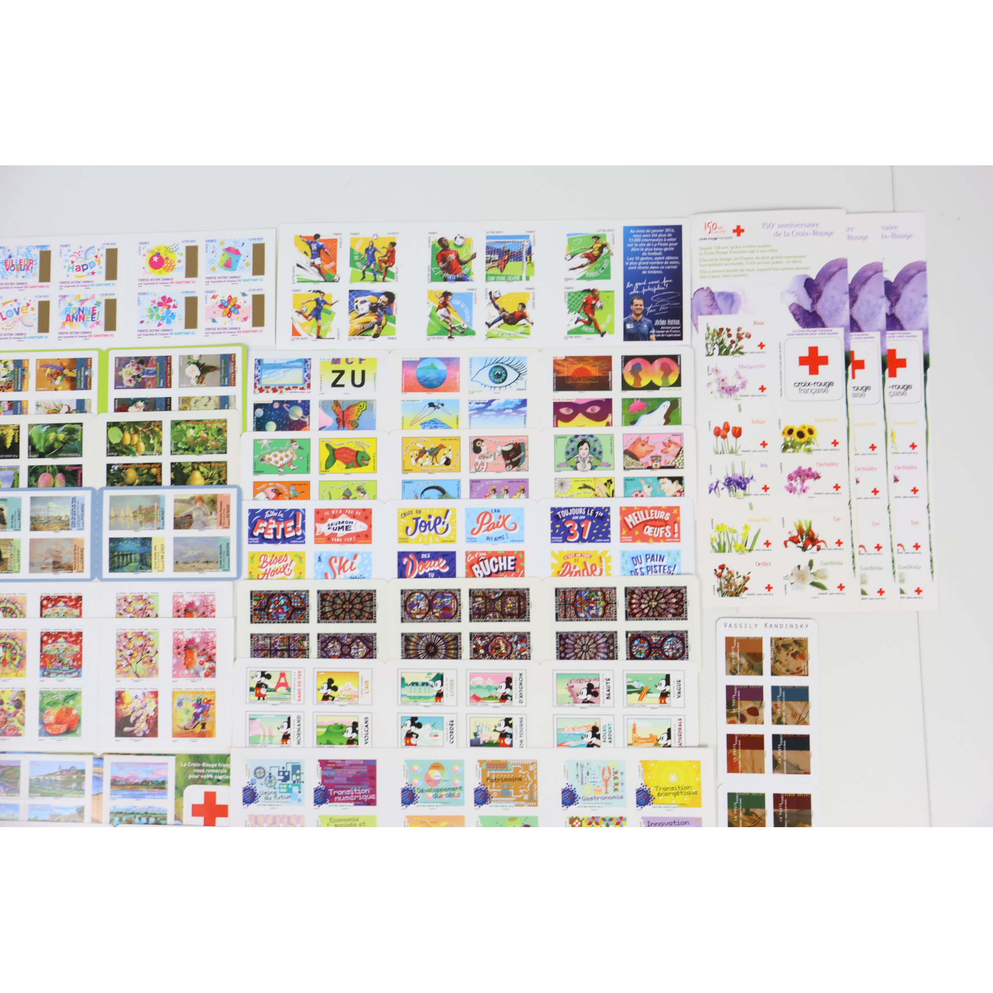 LOT DE 412 TIMBRES AUTOADHÉSIFS LETTRES VERTES 20G VP FRANCE POUR AFFRANCHIR