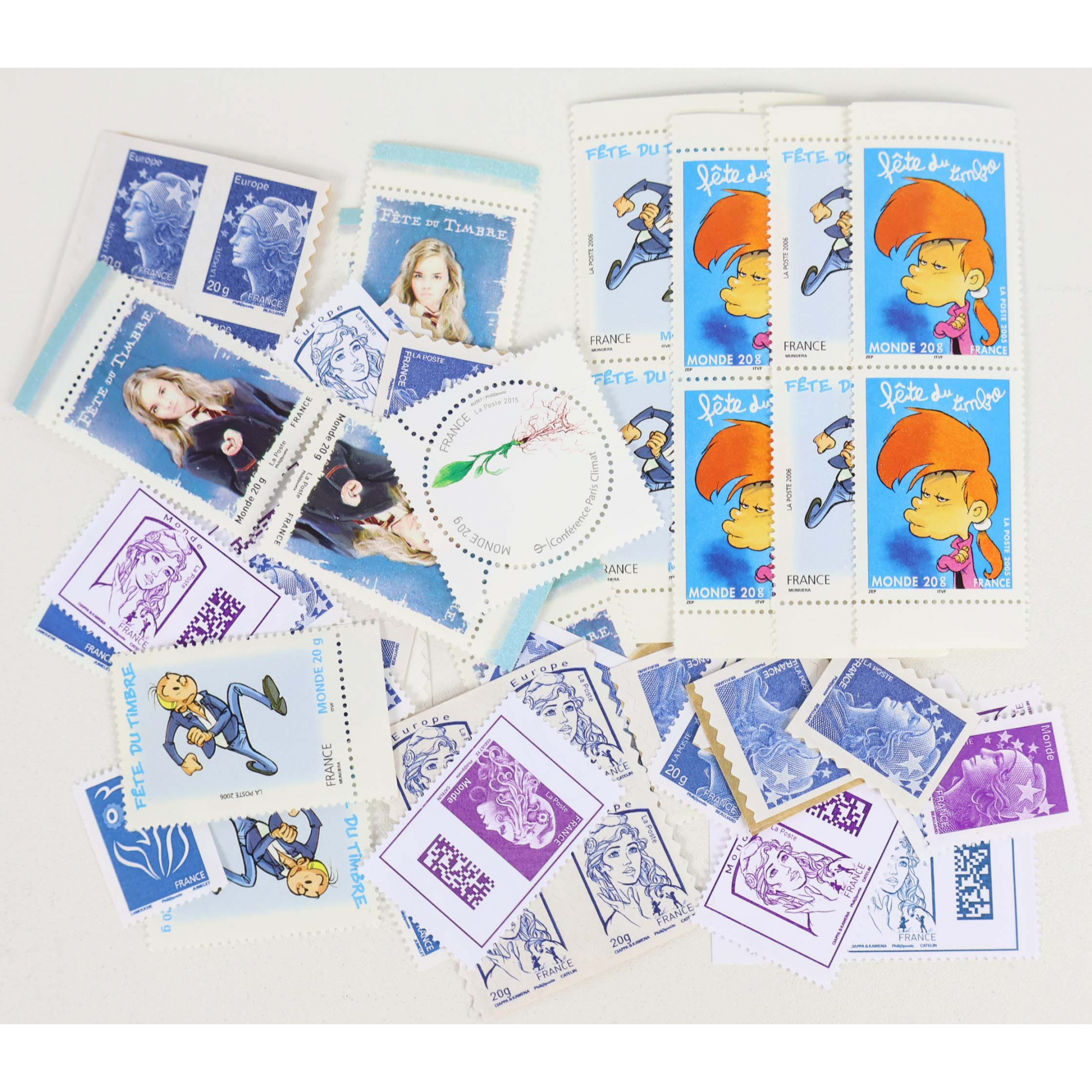 LOT DE 50 TIMBRES VP LETTRES MONDE / EUROPE 20G - VALIDITÉS PERMANENTES