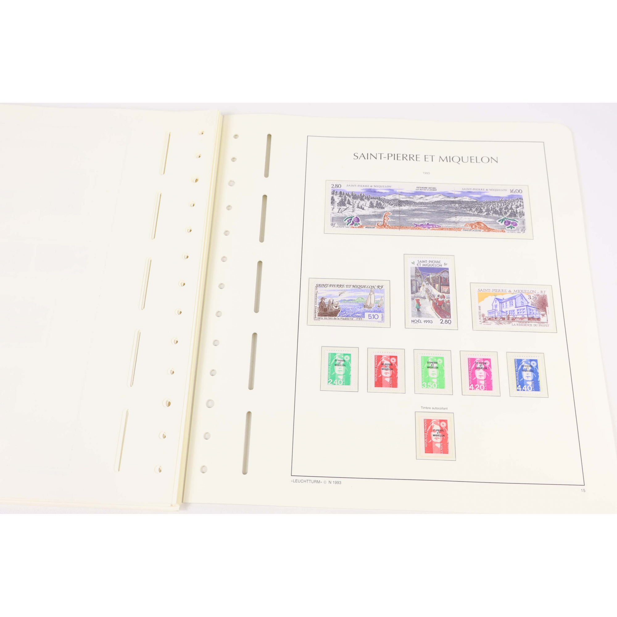 COLLECTION DE SAINT PIERRE ET MIQUELON ENTRE 1986 À 1995 TIMBRES NEUFS** VF 150€