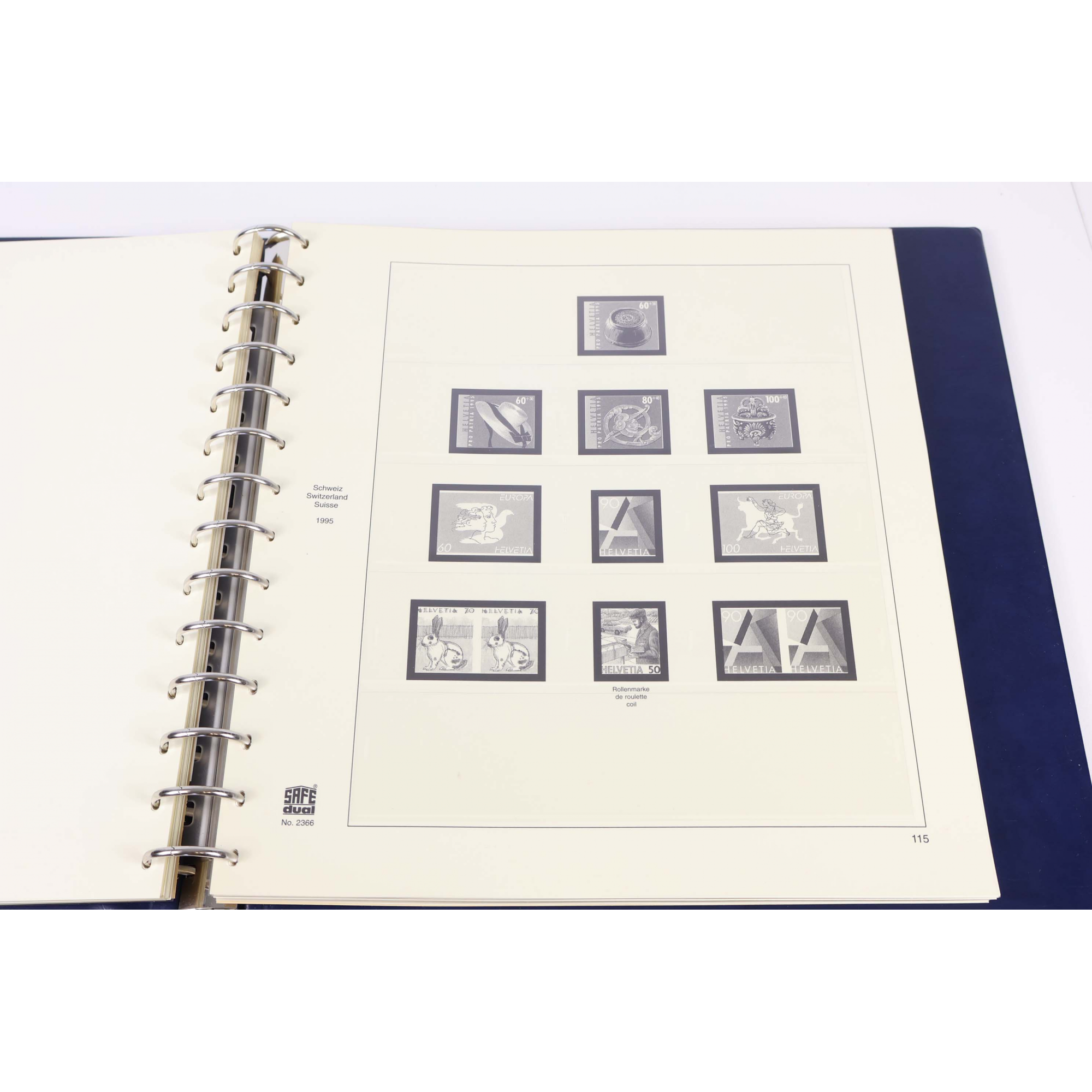 ALBUM SAFE SUISSE ANNÉES 1988 À 2001 POUR RANGER UNE COLLECTION DE TIMBRES