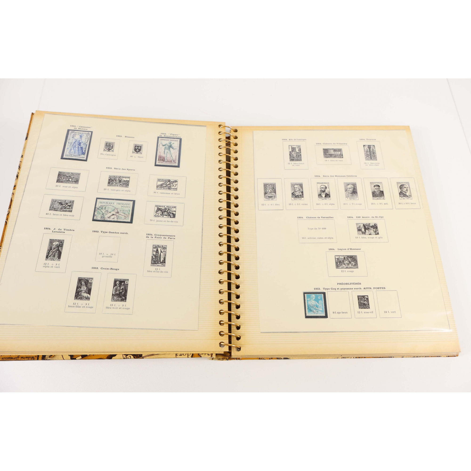 COLLECTION 6 ALBUMS TIMBRES FRANCE ENTRE 1953 ET 1997 MAJORITÉ NEUFS** VF 646€
