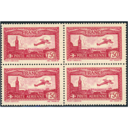 FRANCE BLOC DE 4 TIMBRES POSTE AÉRIENNE N°6 TIMBRES NEUFS ANNÉE 1930 COTE 200€