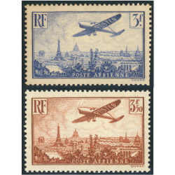 FRANCE TIMBRE POSTE AÉRIENNE N°12 ET 13 TIMBRES NEUFS ANNÉE 1936 COTE 170€