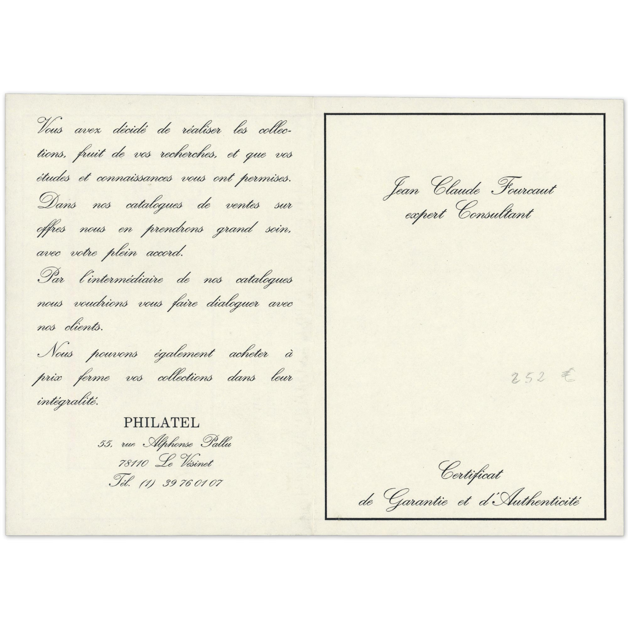 TAAF TIMBRE PA N°1 RARE 22 JUIN 1950 OBL TERRE ADÉLIE AVEC CERTIFICAT FOURCAULT