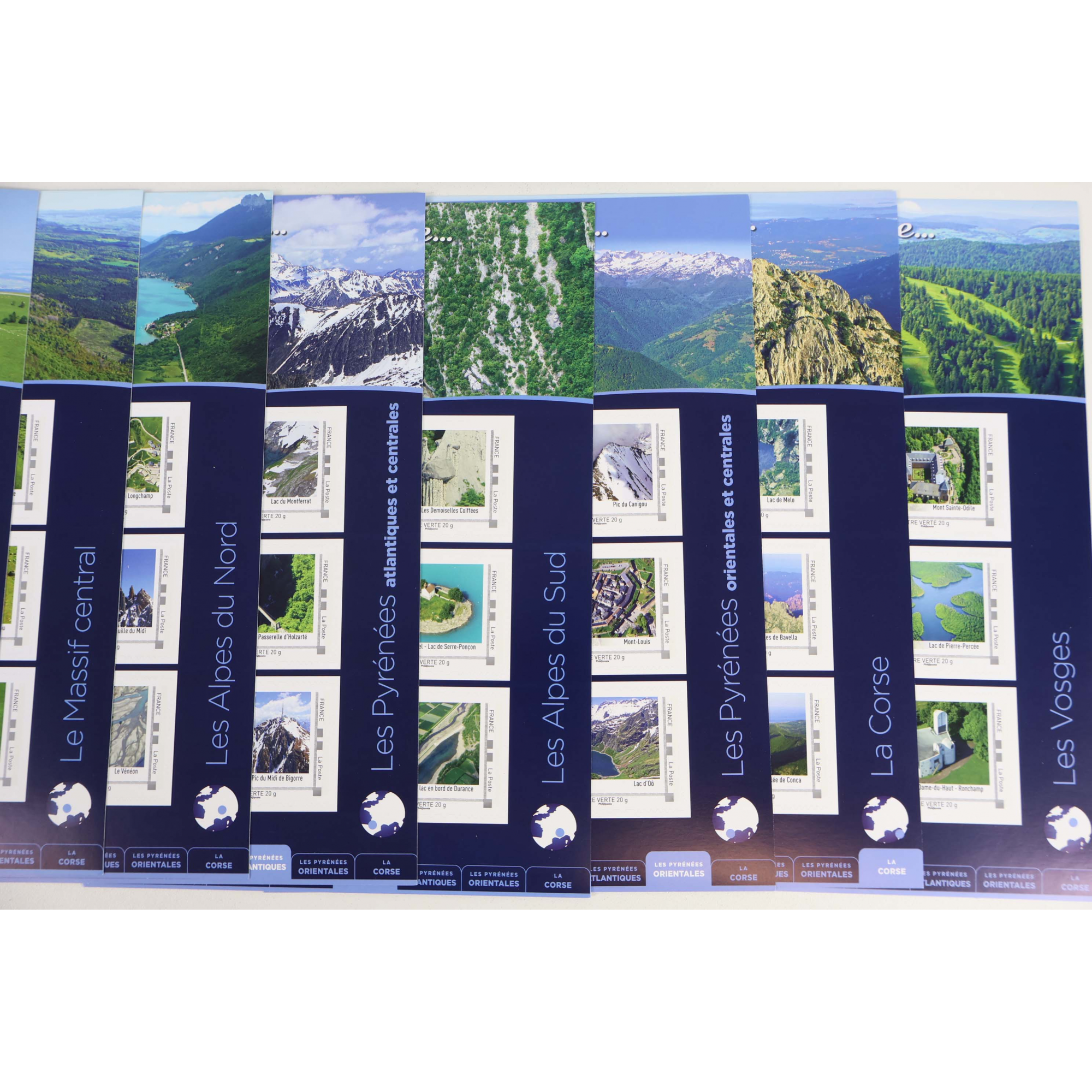FRANCE LOT DE 11 COLLECTORS AUTOADHÉSIFS POUR AFFRANCHIR 84 LETTRES VERTES 20G