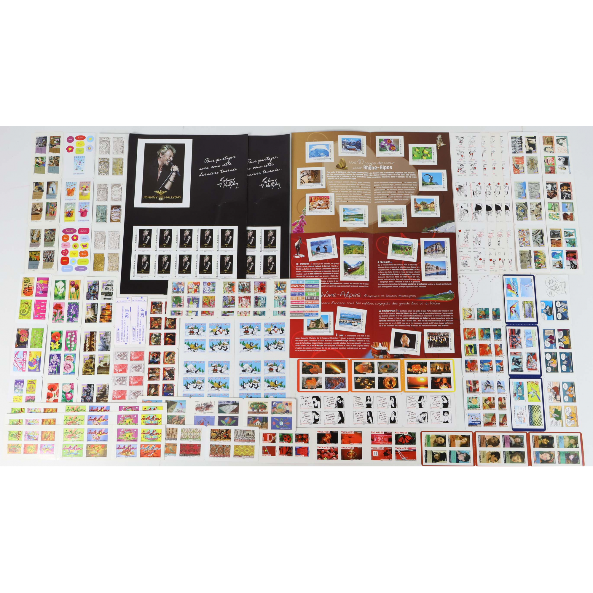LOT DE 437 TIMBRES AUTOADHÉSIFS LETTRES 20G VP FRANCE , CARNETS POUR AFFRANCHIR