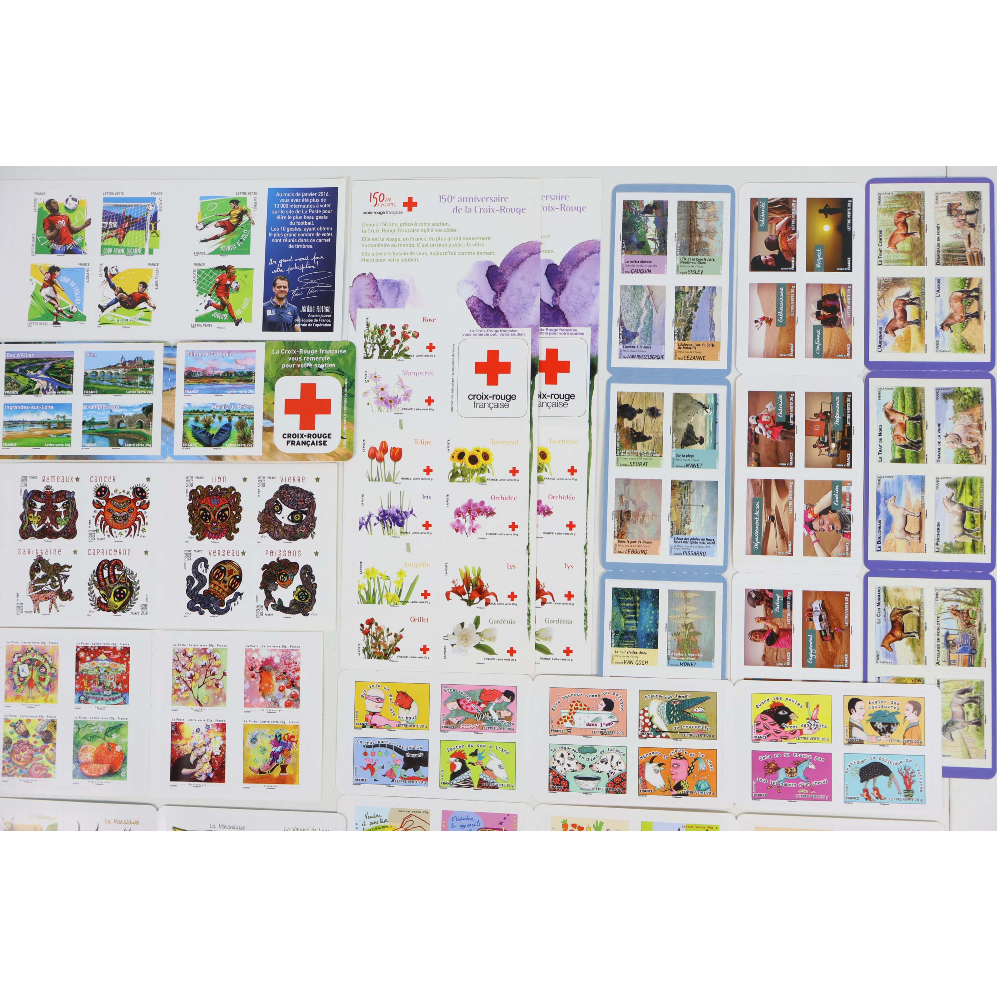 270 TIMBRES AUTOADHÉSIFS LETTRES VERTES 20G VP FRANCE, CARNETS POUR AFFRANCHIR