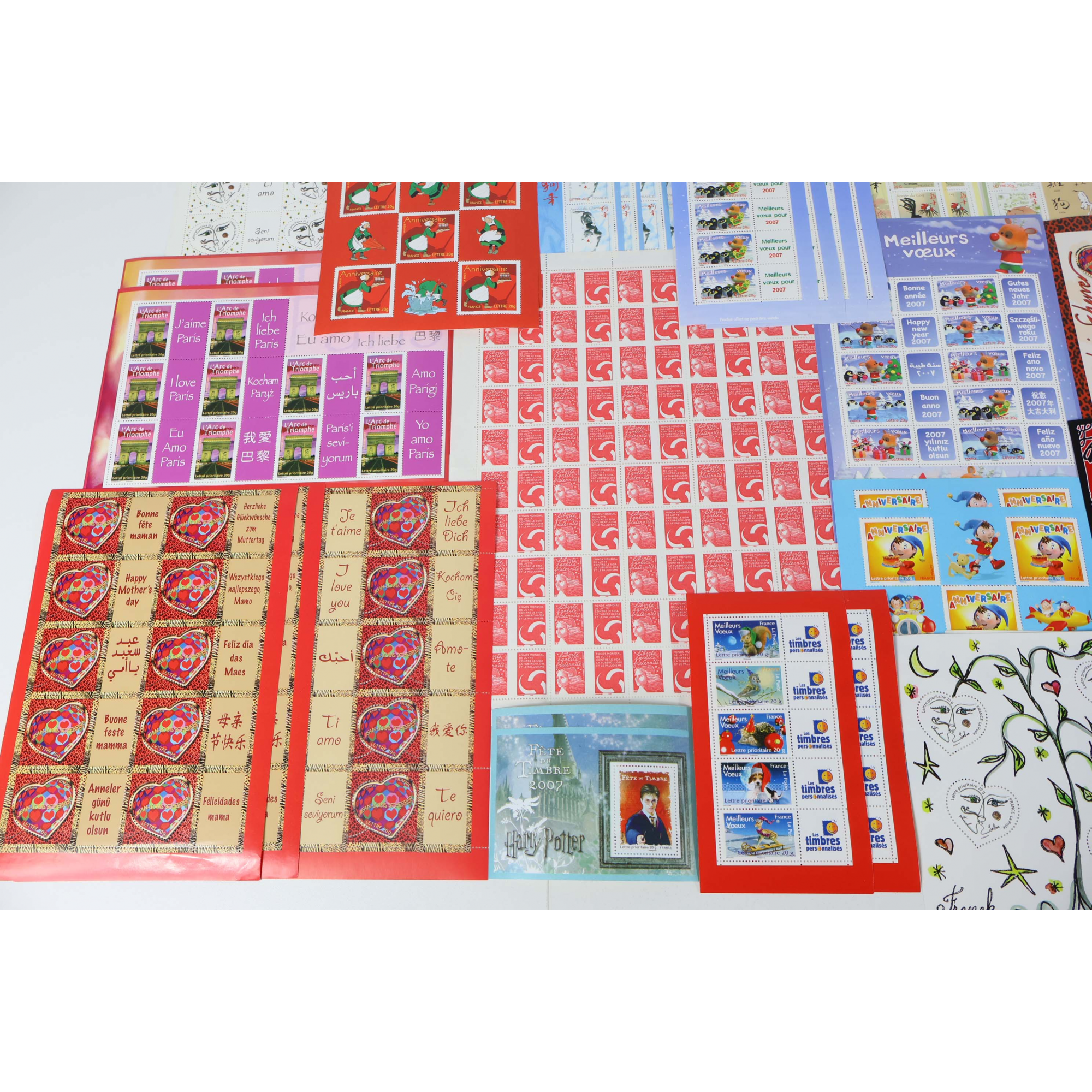 LOT DE 500 TIMBRES À VALIDITÉ PERMANENTE POUR AFFRANCHIR LETTRES FRANCE 20G