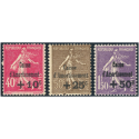 FRANCE CAISSE D\'AMORTISSEMENT N°266 À 268 TIMBRES NEUFS** ANNÉE 1930 COTE 420€