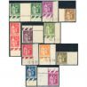 FRANCE TYPE PAIX SÉRIE COMPLÈTE N°280 À 289 TIMBRES NEUFS** BDF COTE 330€