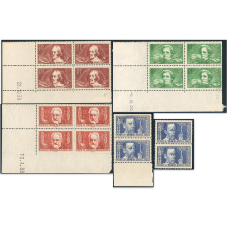 FRANCE N°330 À 333 CHOMEURS INTELLECTUELS TIMBRES NEUFS** ANNÉE 1936 COTE 325€