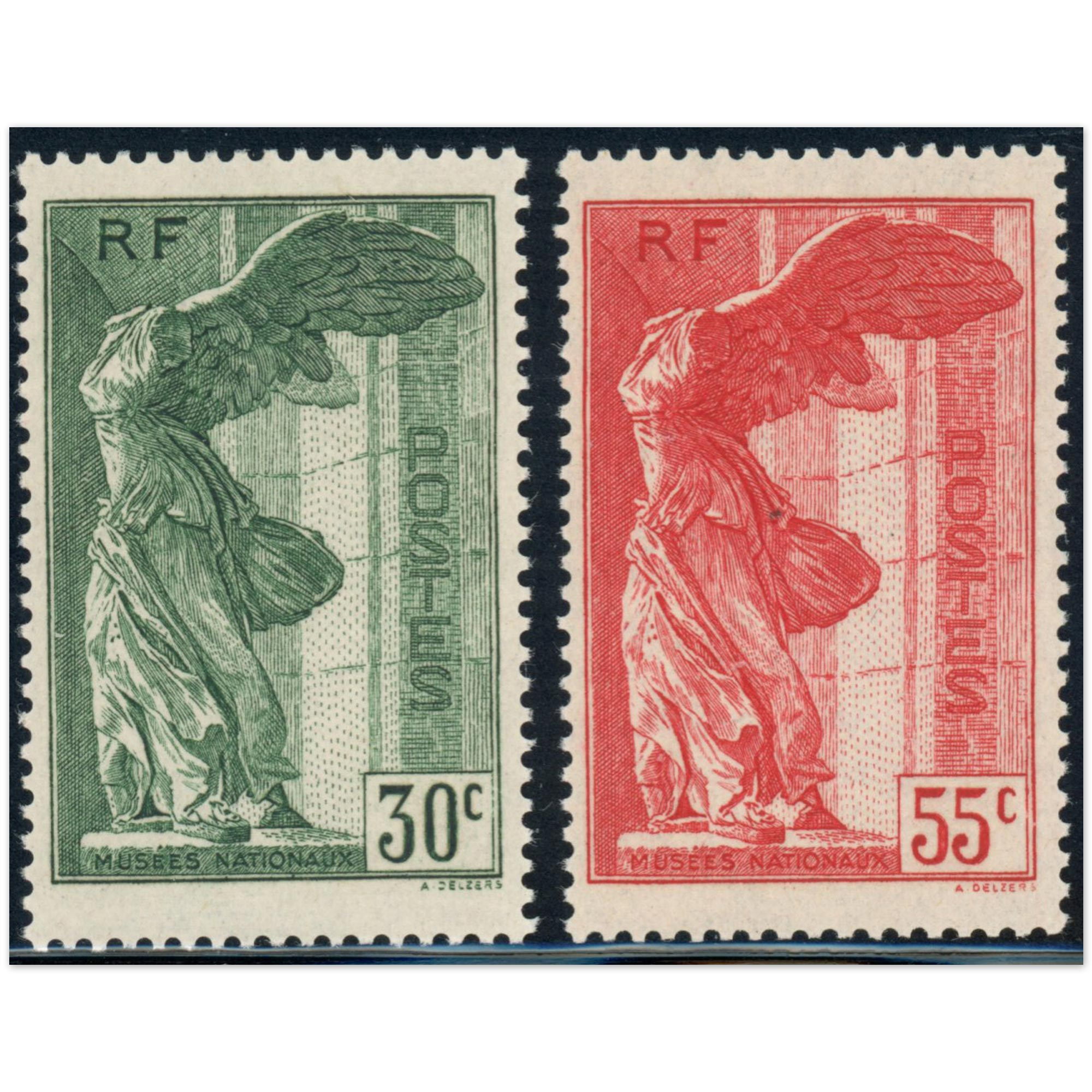 FRANCE N°354 ET 355 VICTOIRES SAMOTHRACES TIMBRES NEUFS** COTE 420€ ANNÉE 1937