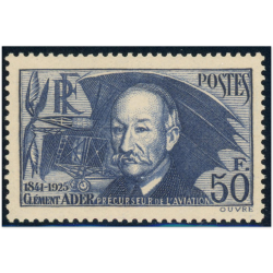 FRANCE N°398 CLEMENT ADER TIMBRE NEUF** ANNÉE 1938 COTE 180€ BELLE QUALITÉ