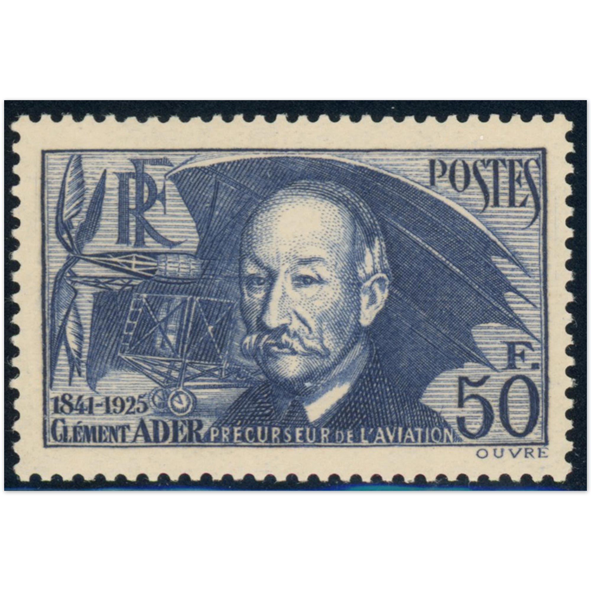 FRANCE N°398 CLEMENT ADER TIMBRE NEUF** ANNÉE 1938 COTE 180€ BELLE QUALITÉ