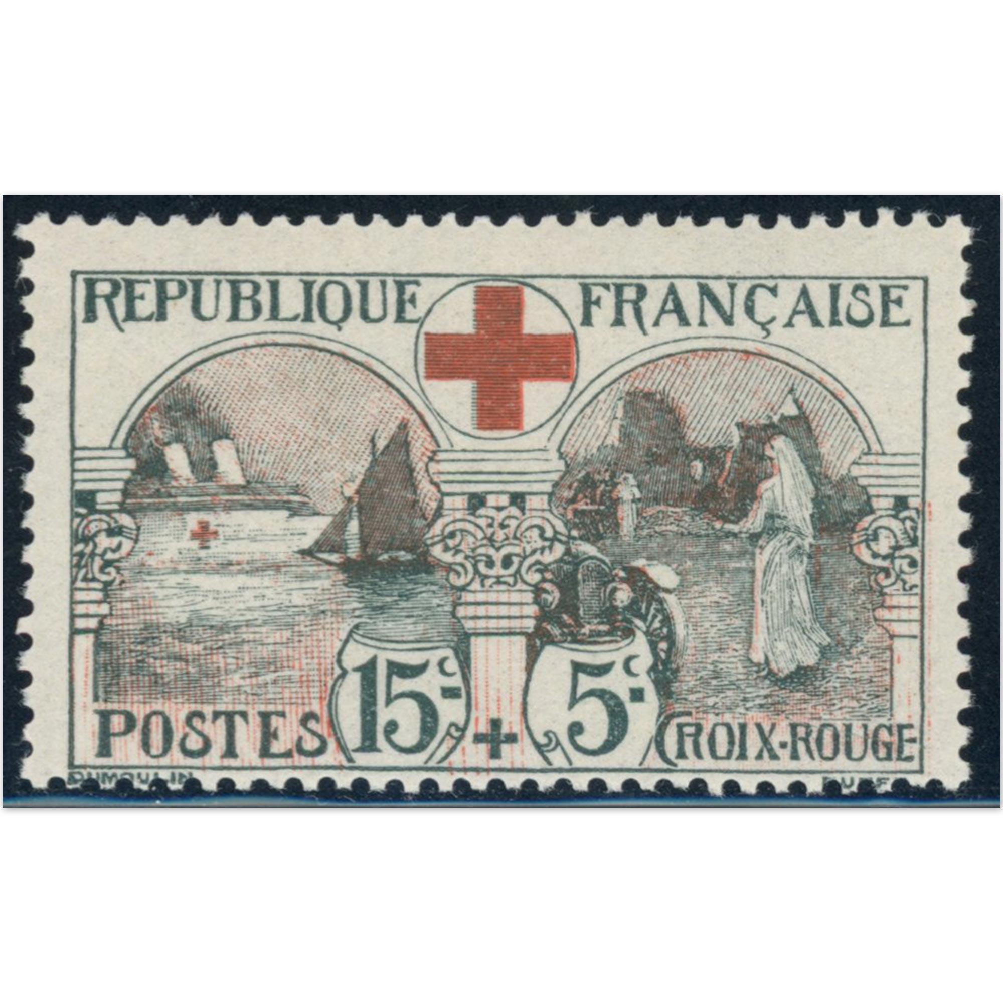 FRANCE N°156 CROIX-ROUGE TIMBRE NEUF** ANNÉE 1918 COTE 300€ BELLE QUALITÉ