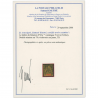 COLONIES FR RÉUNION VARIÉTÉ DOUBLE SURCHARGÉ N°43a COTE 525€ SIGNÉ BRUN + CERTIF