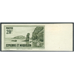 COLONIES FR SAINT PIERRE ET MIQUELON NON DENTELÉ N°188a TIMBRE NEUF COTE 140€