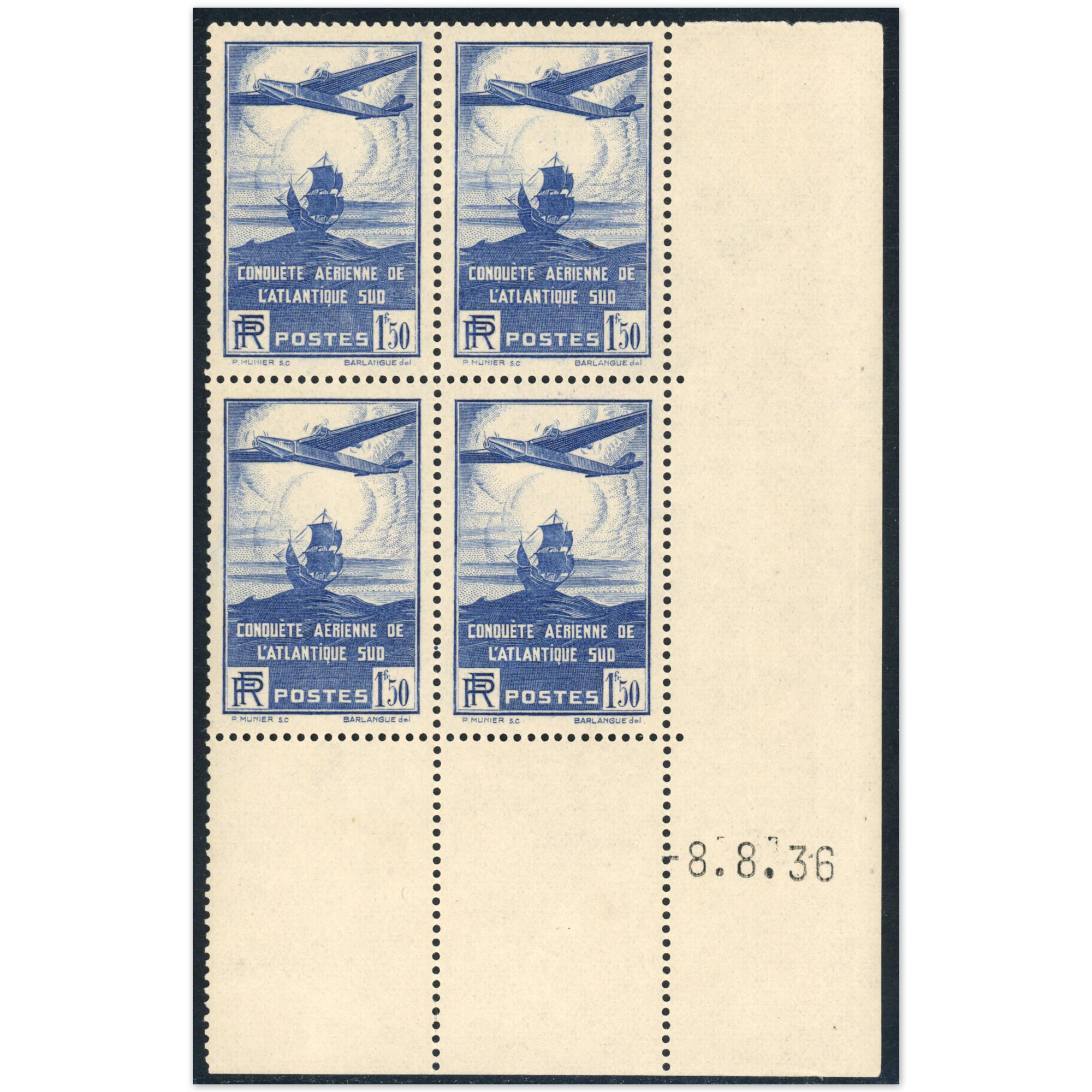 FRANCE COIN DATÉ N°320 TIMBRES NEUFS "ATLANTIQUE SUD" COTE 200€ BELLE QUALITÉ