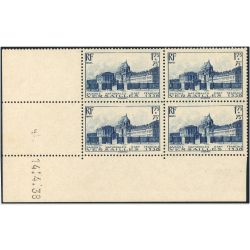 FRANCE COIN DATE N°379 TIMBRES NEUFS** "CHATEAU DE VERSAILLES" AN 1938 COTE 230€